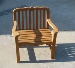 Teak chair restored in Fullerton