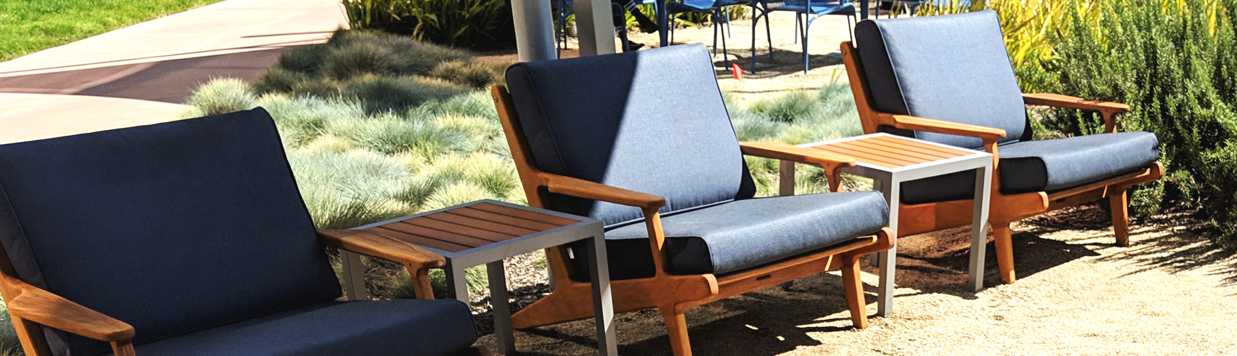 Orange County chairs and side table teak restoration | OC Teak
