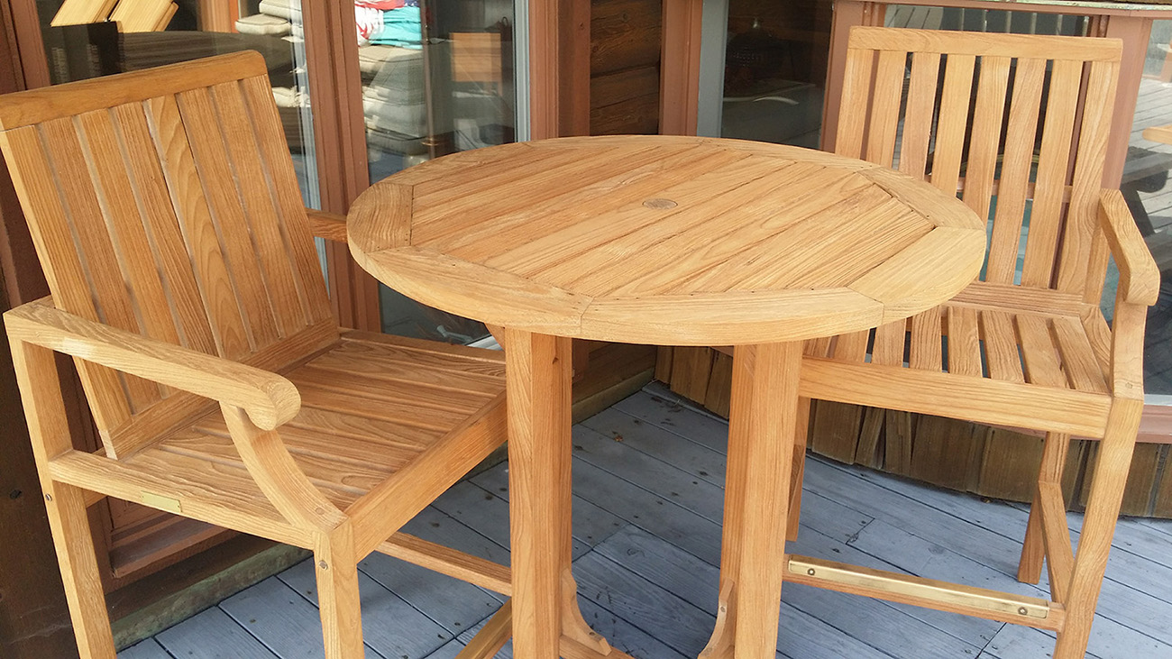 Tustin chairs and table teak restoration | OC Teak