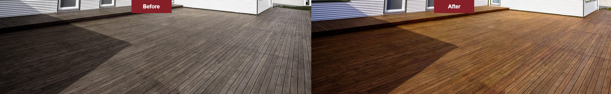 Deck restoration before and after