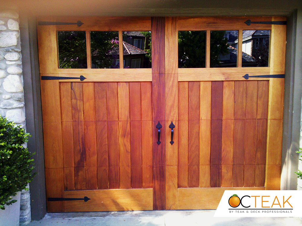 Irvine - restored wooden garage door | OC Teak