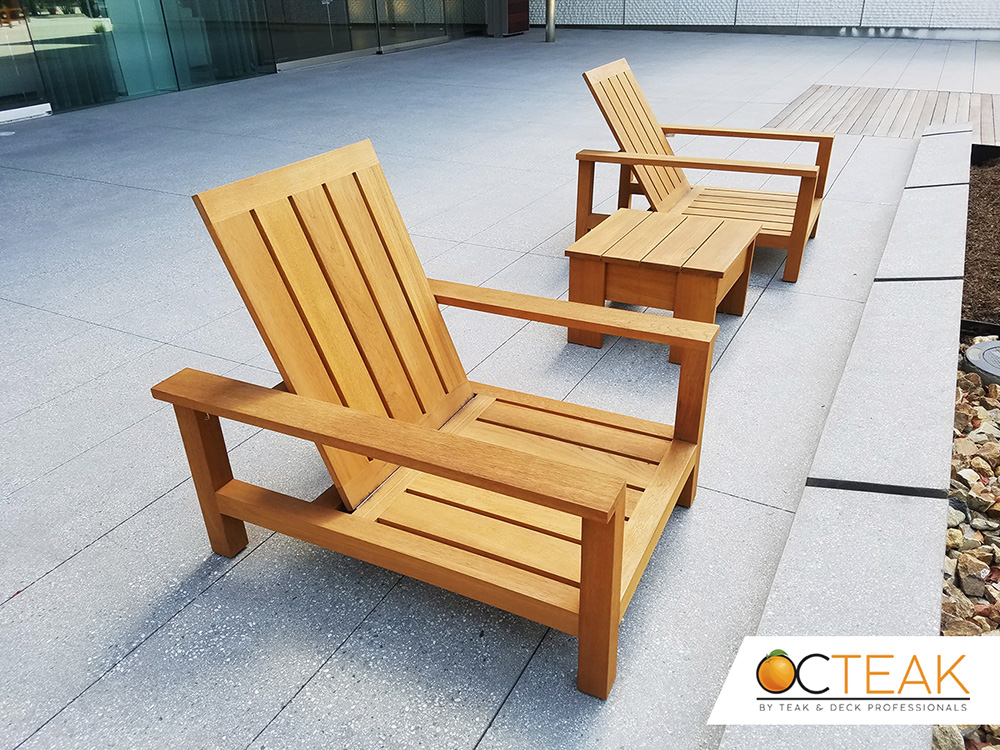 Orange County - set of teak chairs restored | OC Teak