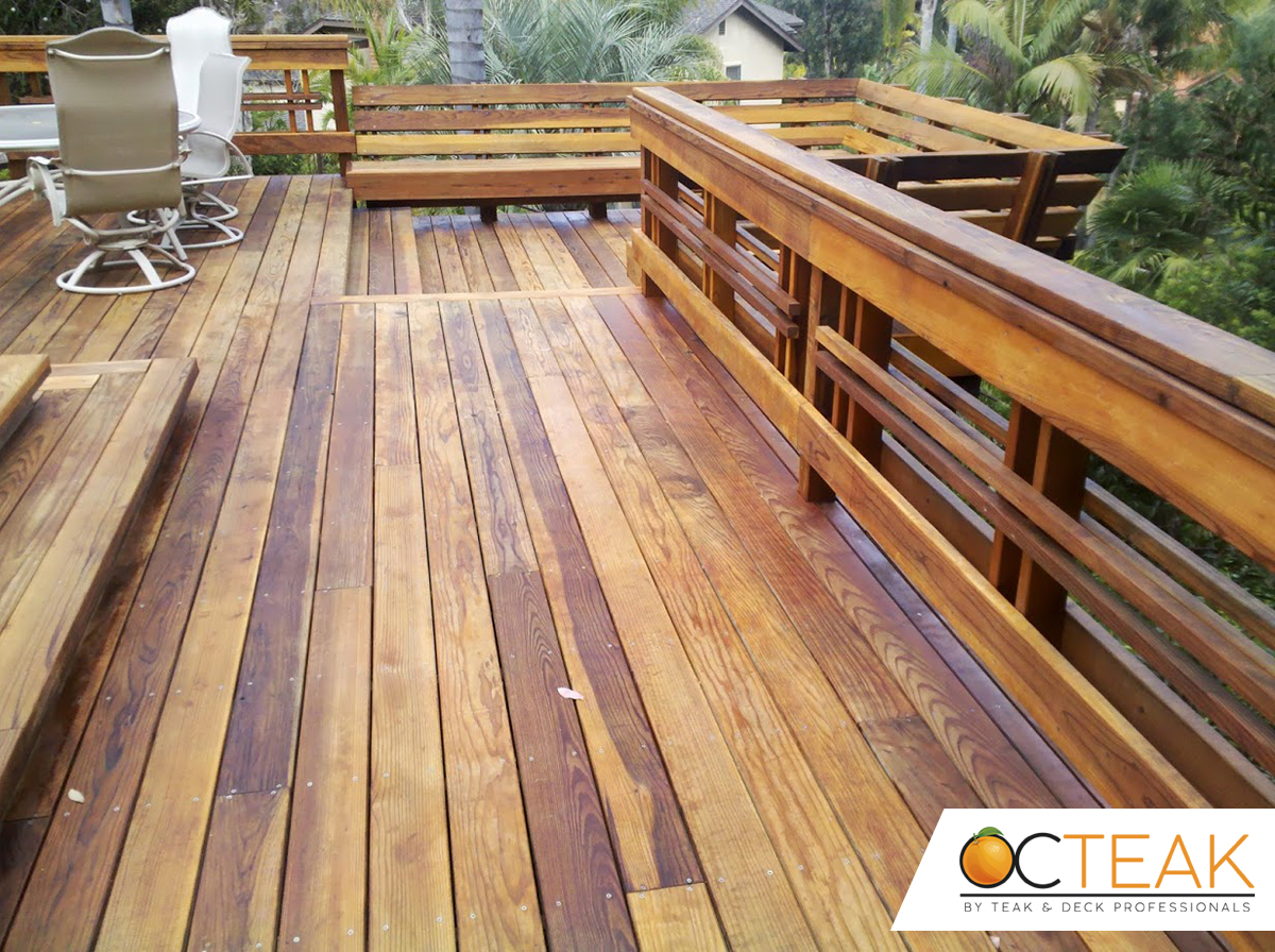 Refinished deck in Newport Beach | OC Teak