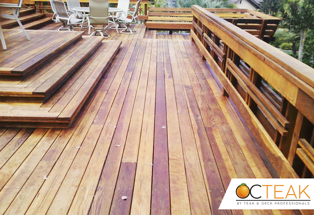 Refinished deck in Orange County | OC Teak
