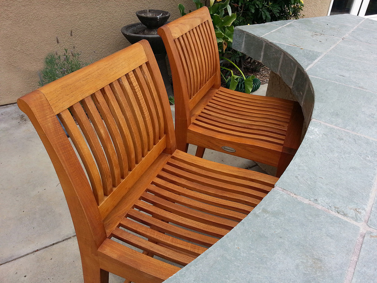 Restored patio chairs in Anaheim | OC Teak