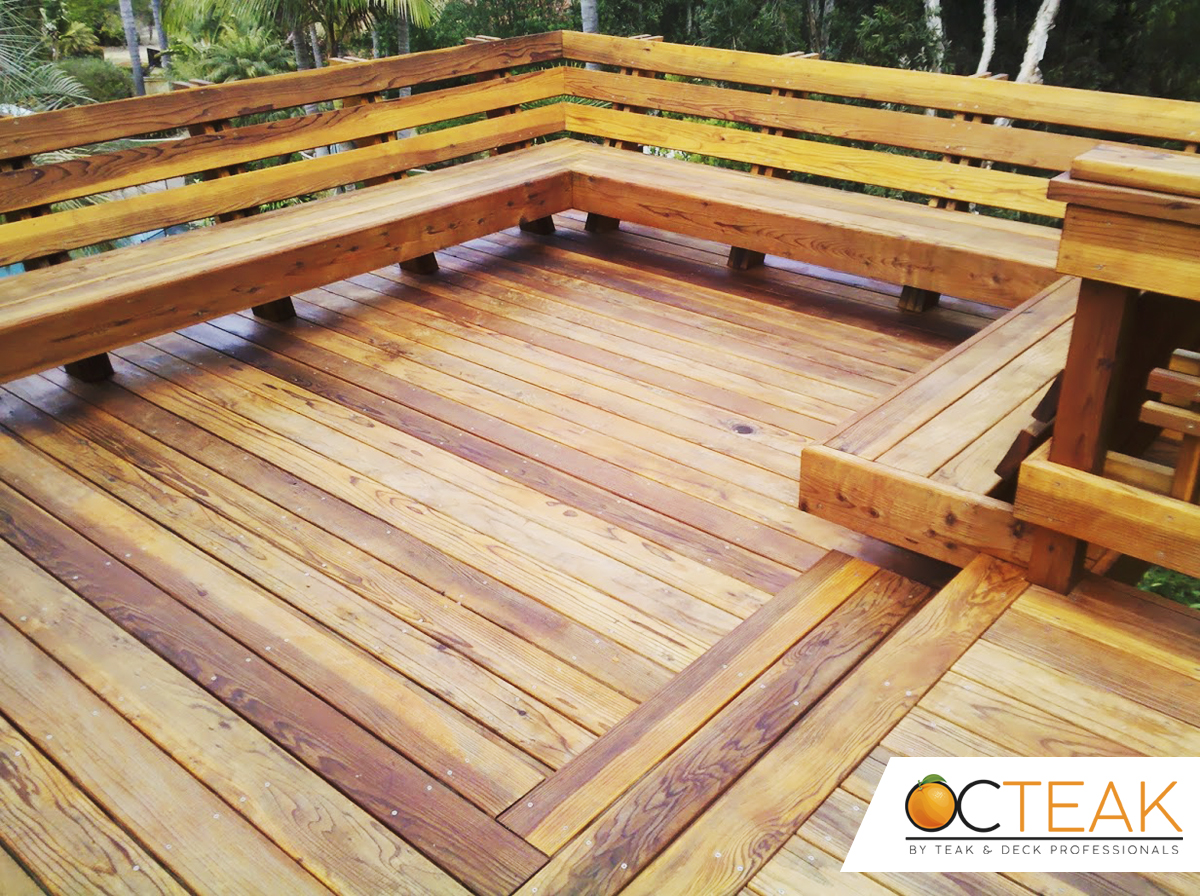 Stained deck in San Clemente | OC Teak